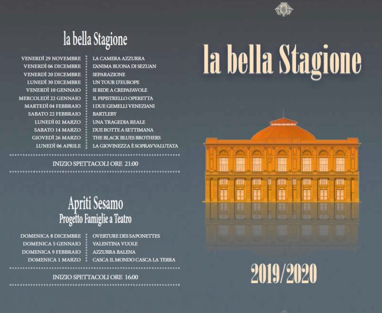 Stagione Teatrale 2019 2020 Turismo In Bra